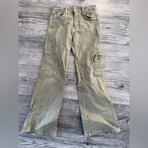 Girls Zara olive green cargo pants size 10